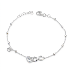 Pulsera infinito y corazon  | Regalo romántico para mujer