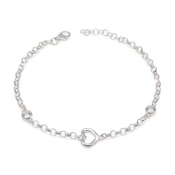 Pulsera con flor y circonitas elegante | Regalo romántico para mujer