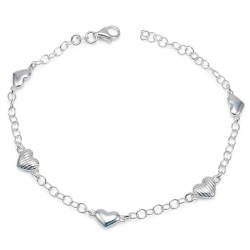 Pulsera con corazones elegante | Regalo romántico para mujer