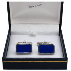 Gemelos Formales de Caballero Azul y rodio para Traje