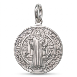 MEDALLA DE SAN BENITO EN PLATA
